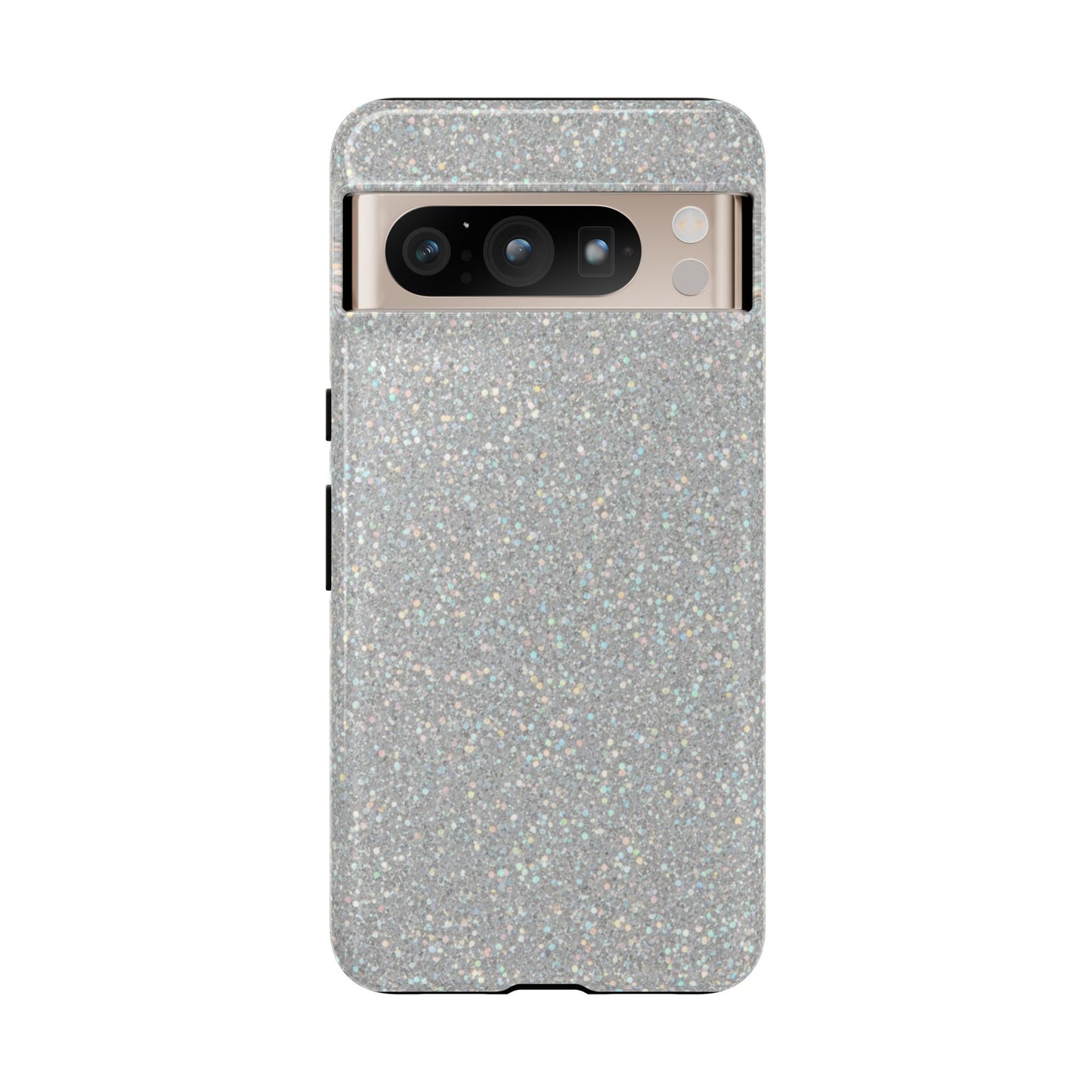Glitter Silver Tough Phone Case — Sparkling Protective Phone Case