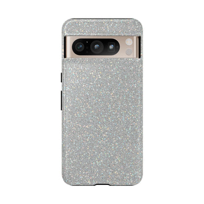 Glitter Silver Tough Phone Case — Sparkling Protective Phone Case