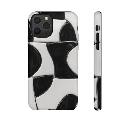 Black & White Abstract Pattern Tough Phone Case