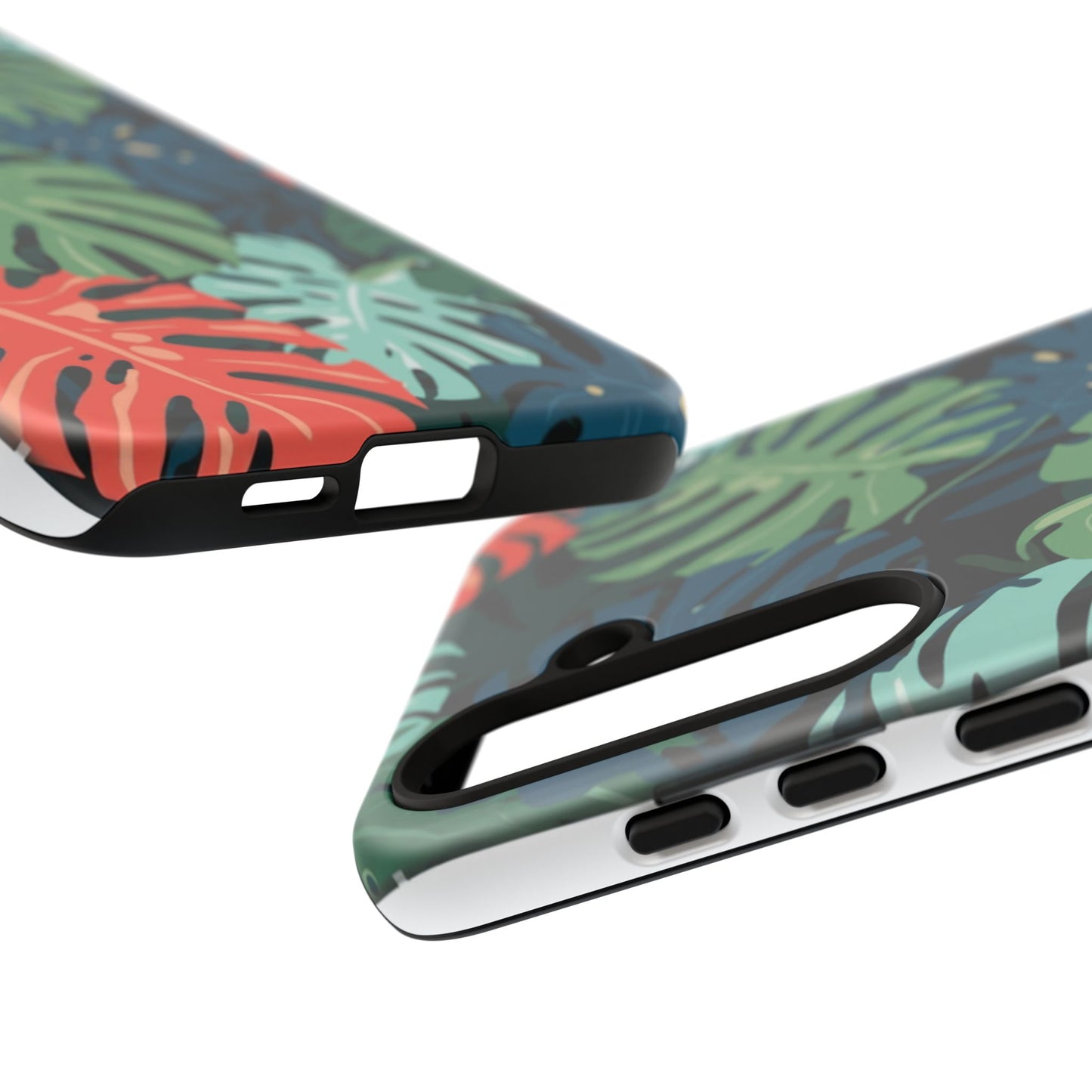 Tropical Monstera Phone Case — Colorful Leaf Protective Tough Case