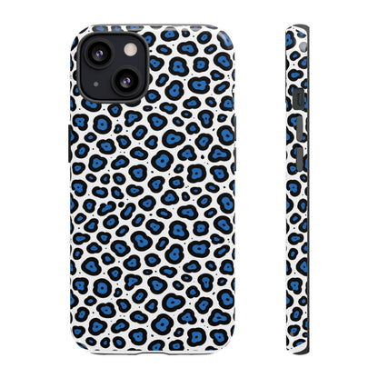 Blue Leopard Print Phone Case – Tough Protective Cover