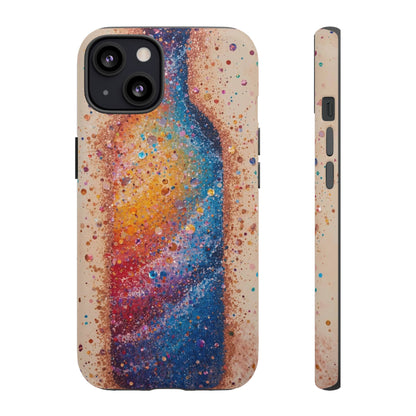 Galaxy Bottle Tough Phone Case — Colorful Nebula Splash iPhone Cover
