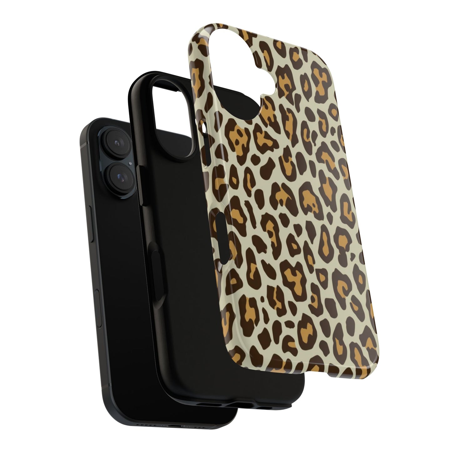 Leopard Print Tough Phone Case — Durable Protective Animal Print Case