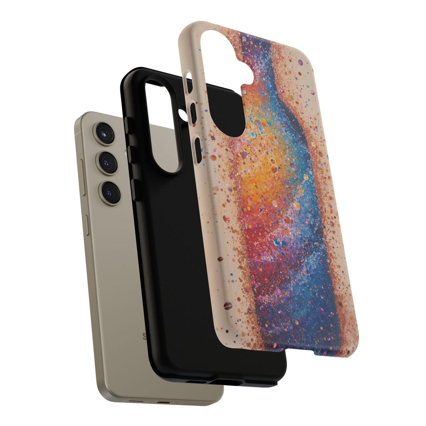 Galaxy Bottle Tough Phone Case — Colorful Nebula Splash iPhone Cover