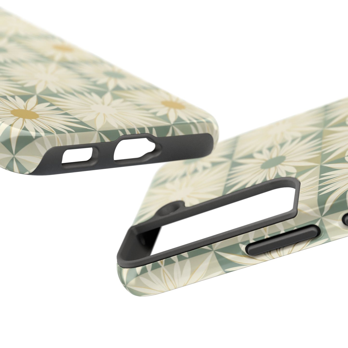 Retro Daisy Tough Phone Case — Vintage Floral Protective Cover for iPhone