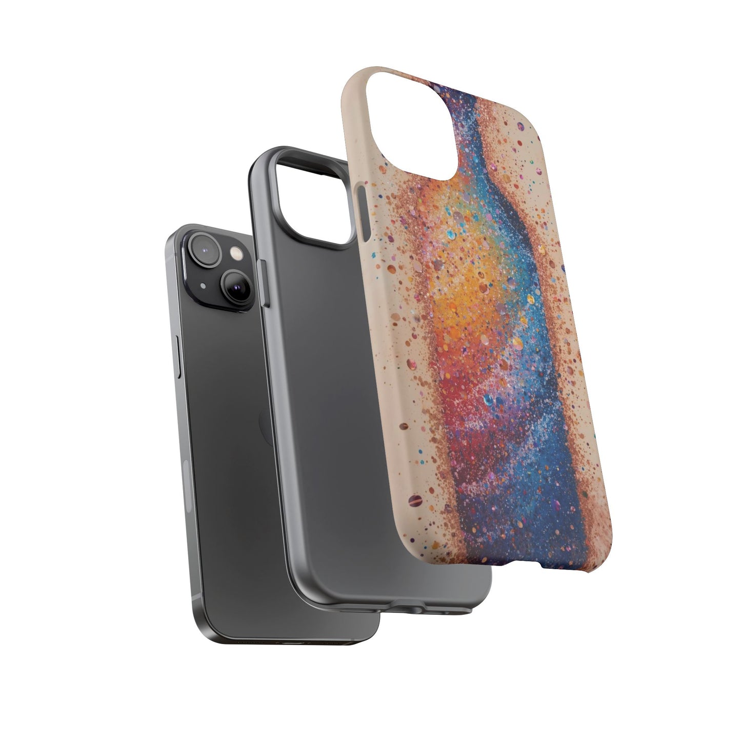 Galaxy Bottle Tough Phone Case — Colorful Nebula Splash iPhone Cover