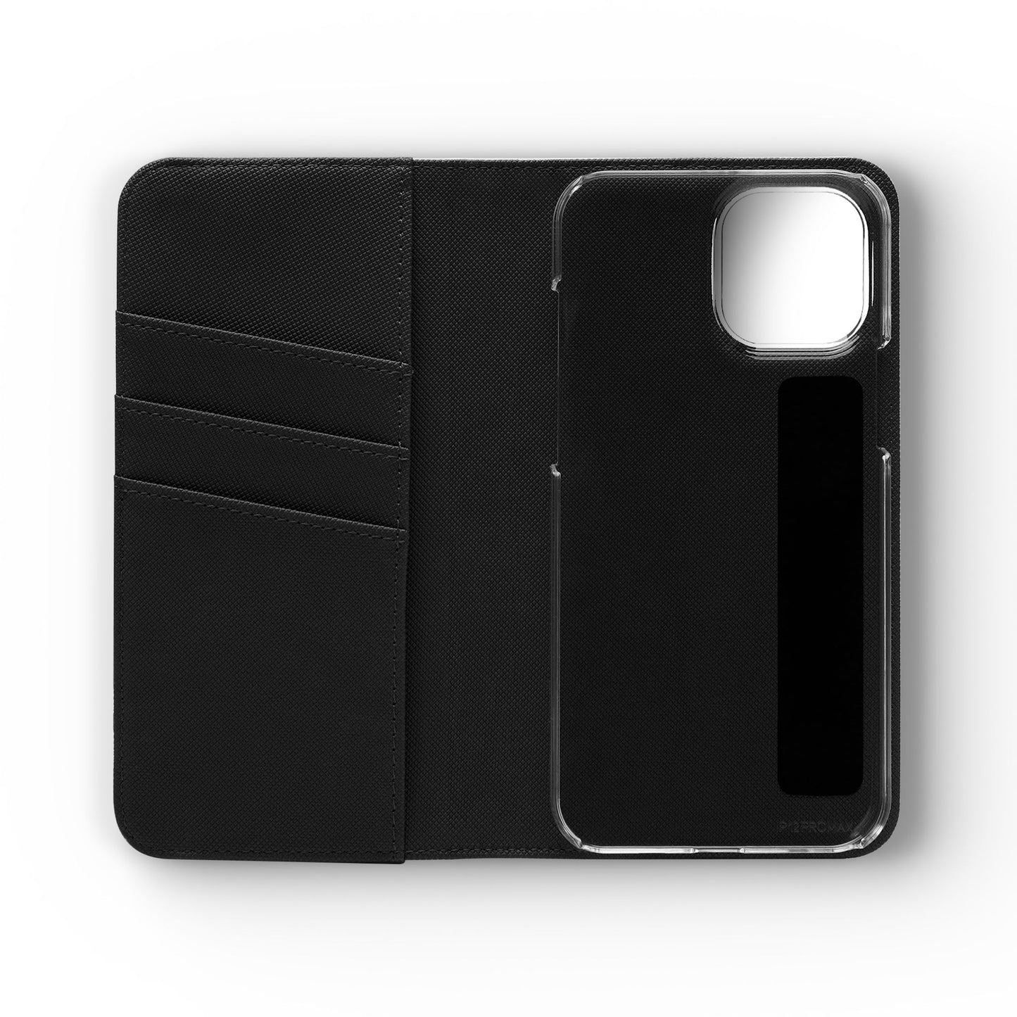 Checkered Flip Phone Case – Black & Cream Retro Grid Wallet Case