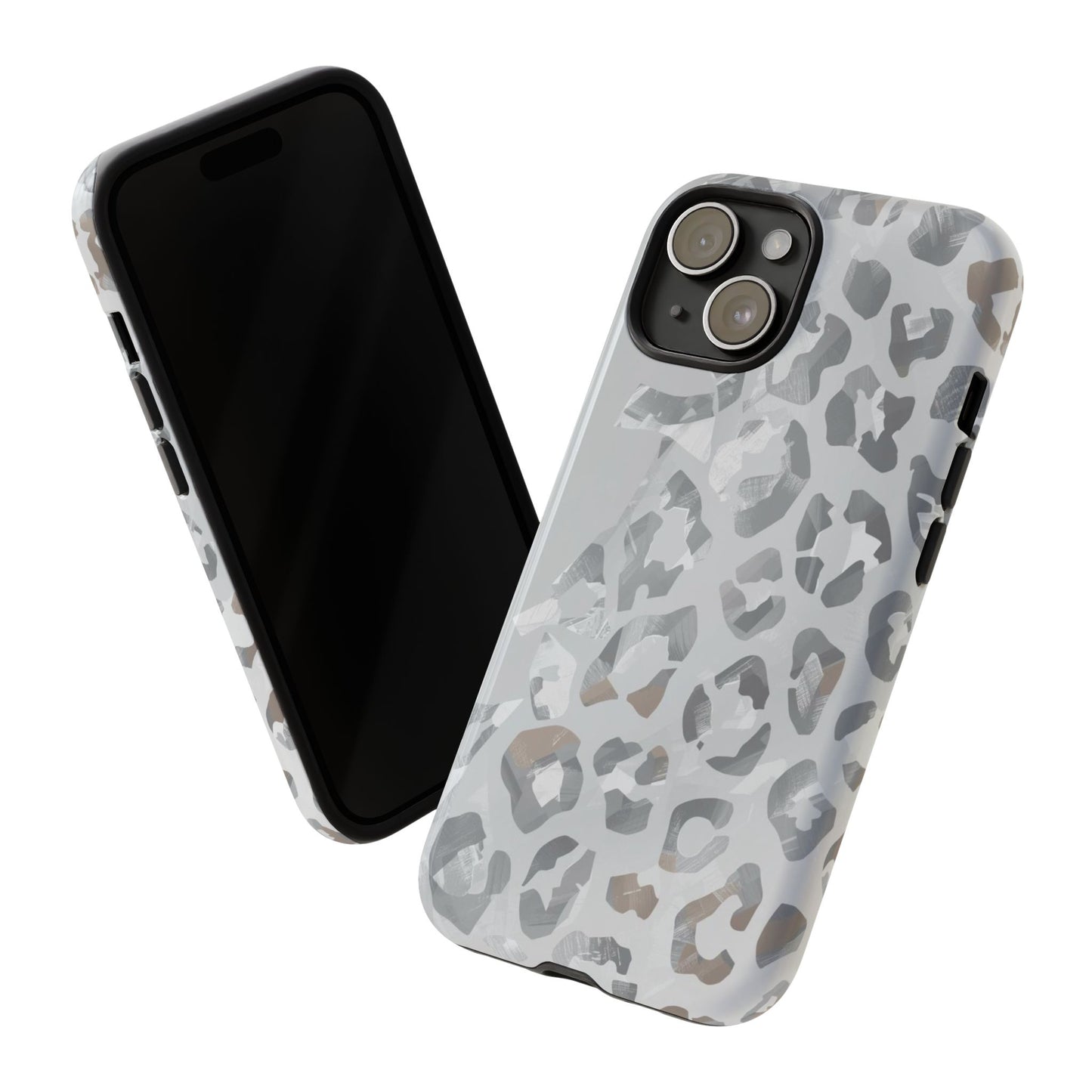 Silver Leopard Tough Phone Case