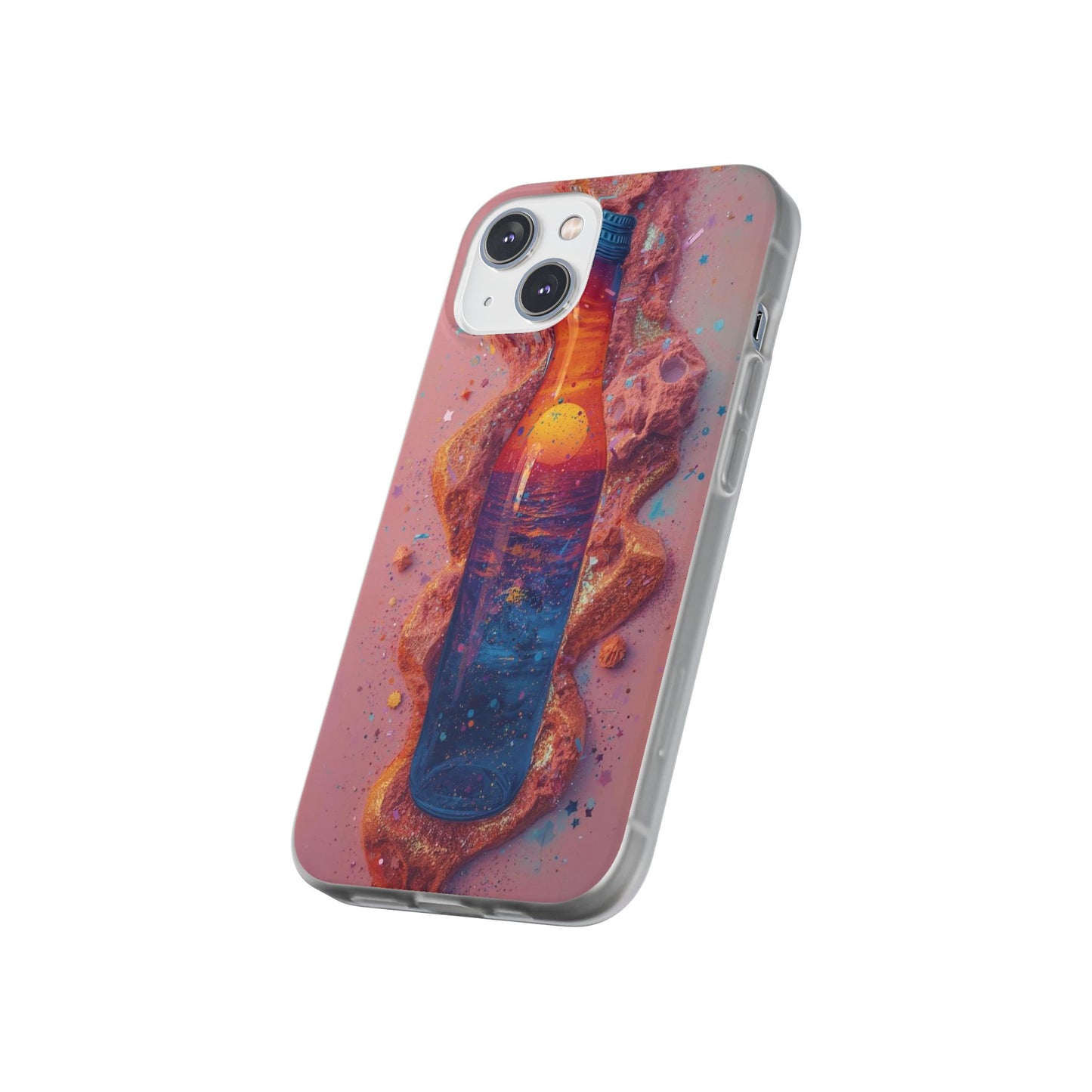 Phone Case — Surreal Sunset Bottle Art Flexible Protective Cover