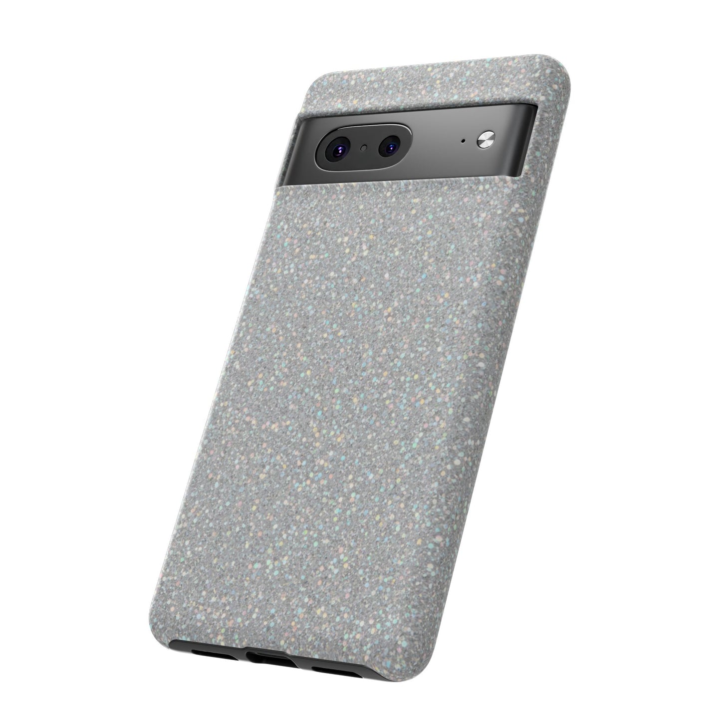 Glitter Silver Tough Phone Case — Sparkling Protective Phone Case
