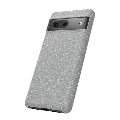 Glitter Silver Tough Phone Case — Sparkling Protective Phone Case