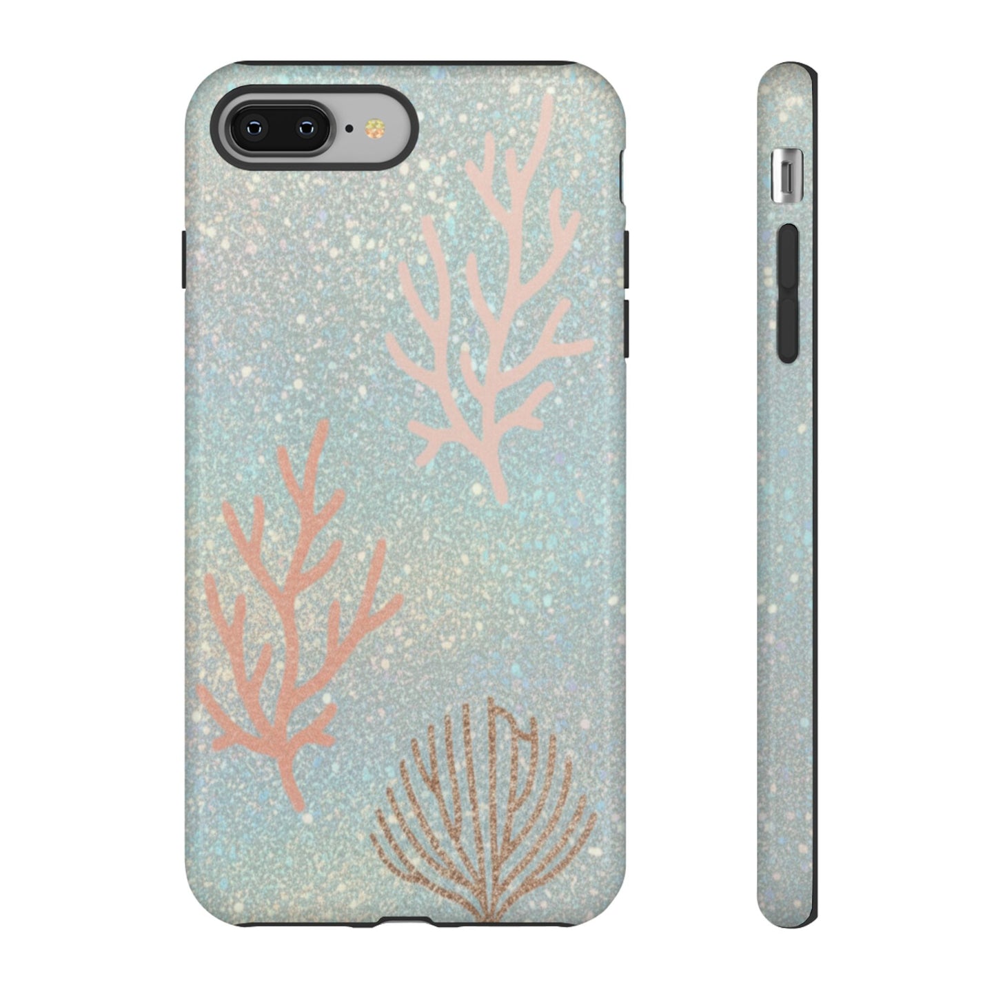 Seafoam Sparkle Phone Case – Coral & Seashell Tough Case