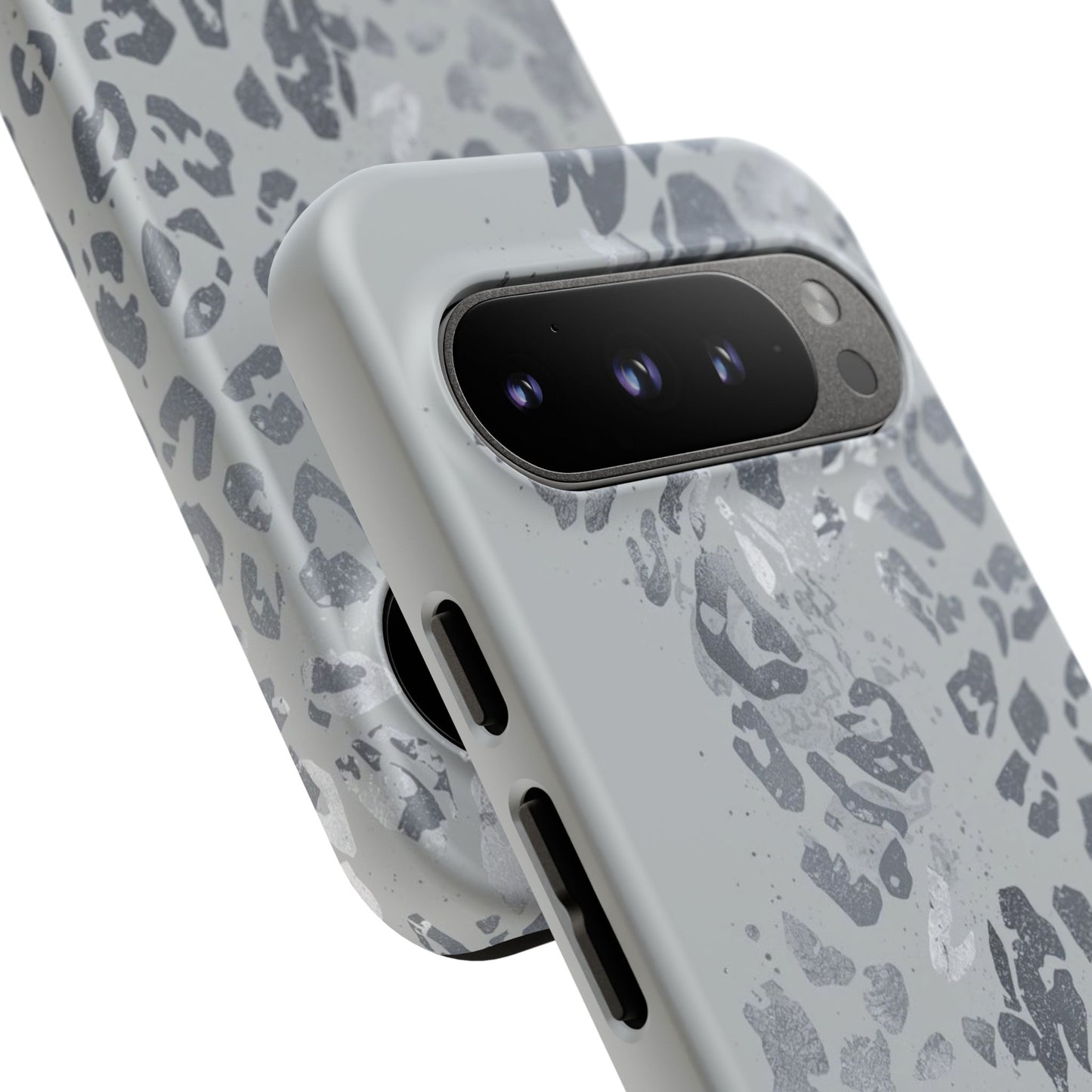 Gray Leopard Print Tough Phone Case