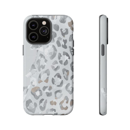 Silver Leopard Tough Phone Case