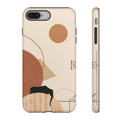 Abstract Earth Tones Phone Case — Minimal Geometric Design