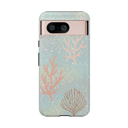 Seafoam Sparkle Phone Case – Coral & Seashell Tough Case