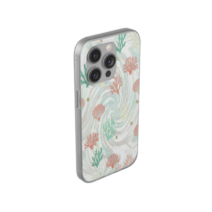 Pastel Seashell Phone Case — Coral Reef Wave iPhone Cover
