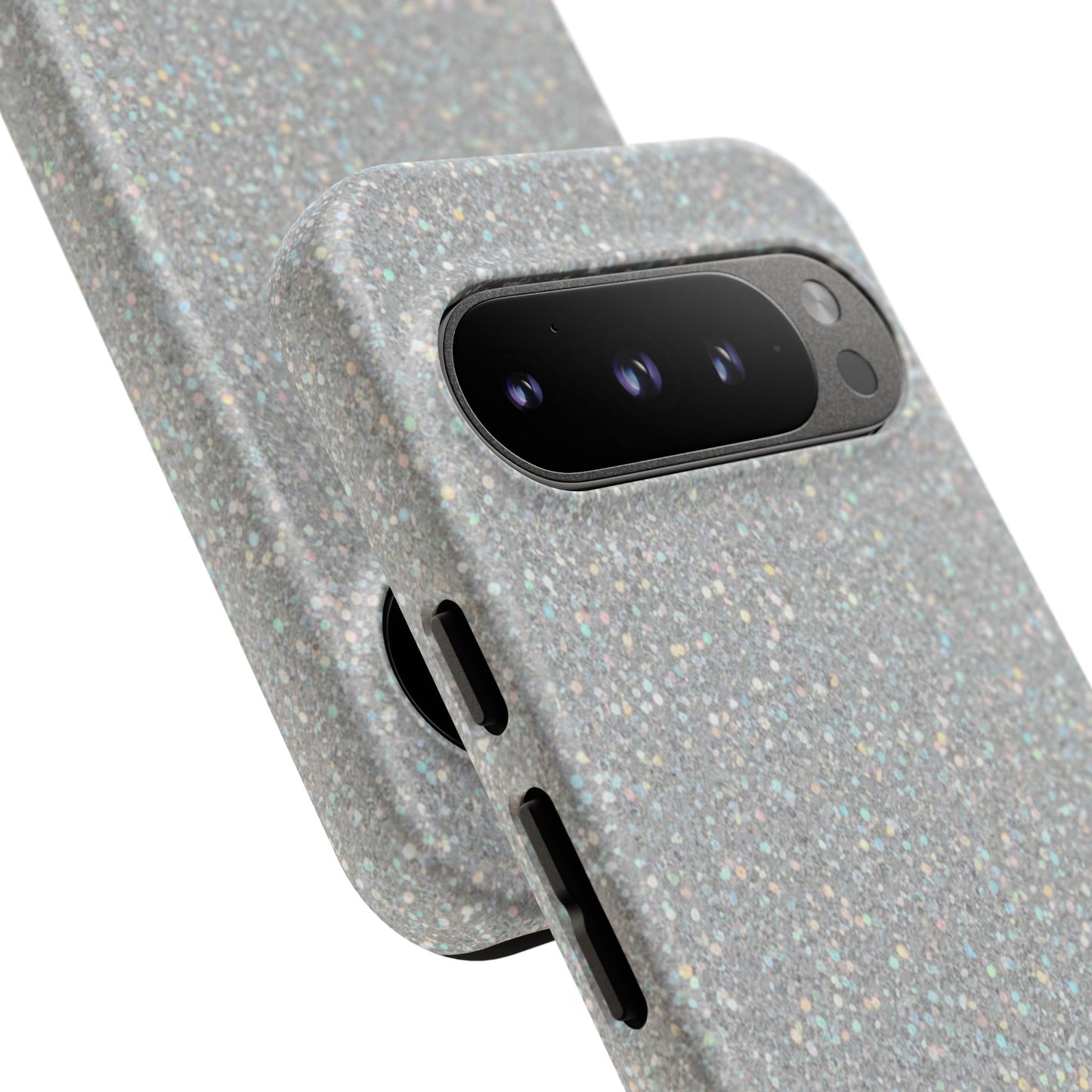 Glitter Silver Tough Phone Case — Sparkling Protective Phone Case