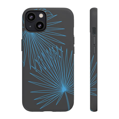 Blue Dandelion Burst Tough Phone Case — Protective Floral iPhone Cover