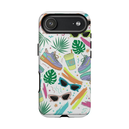 Tough Cases — Colorful Retro Sneakers & Sunglasses Phone Case
