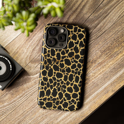 Giraffe Print Tough Phone Case — Durable Leopard-Style Protective Cover