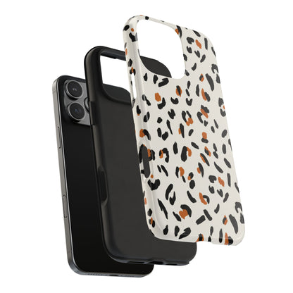 Leopard Print Tough Phone Case — Stylish Protective iPhone Cover