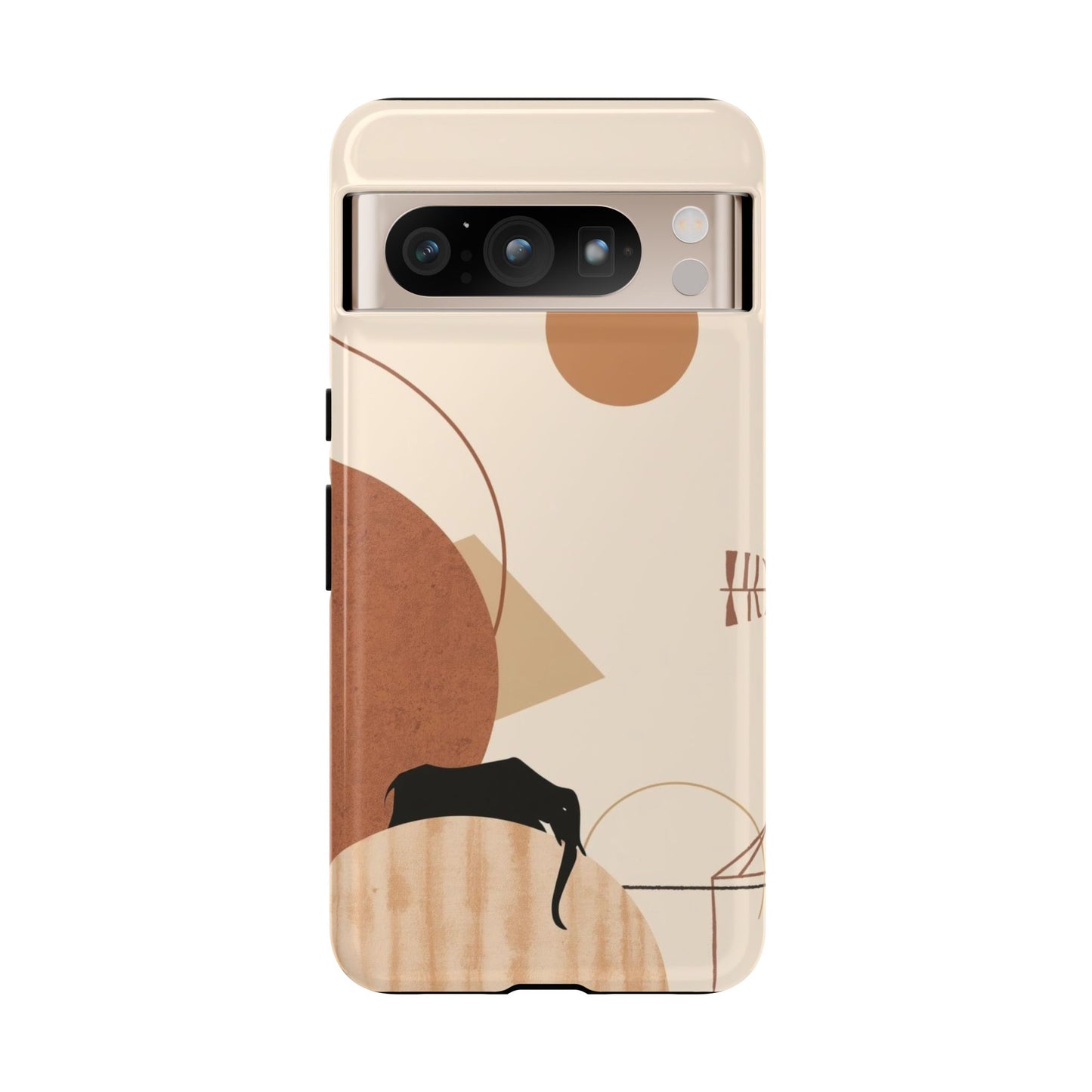 Abstract Earth Tones Phone Case — Minimal Geometric Design