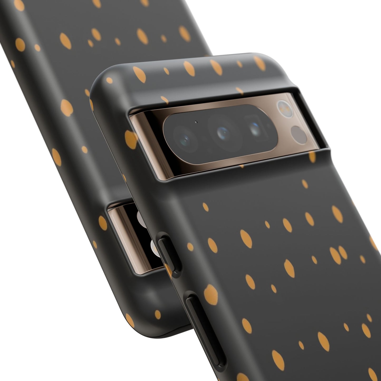 Black & Gold Dot Tough Phone Case — Protective Sparkle Pattern