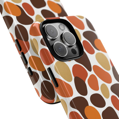 Phone Case — Retro Pebble Pattern in Warm Autumn Colors