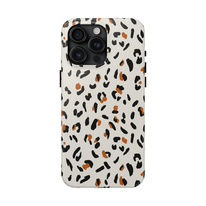 Leopard Print Tough Phone Case — Stylish Protective iPhone Cover