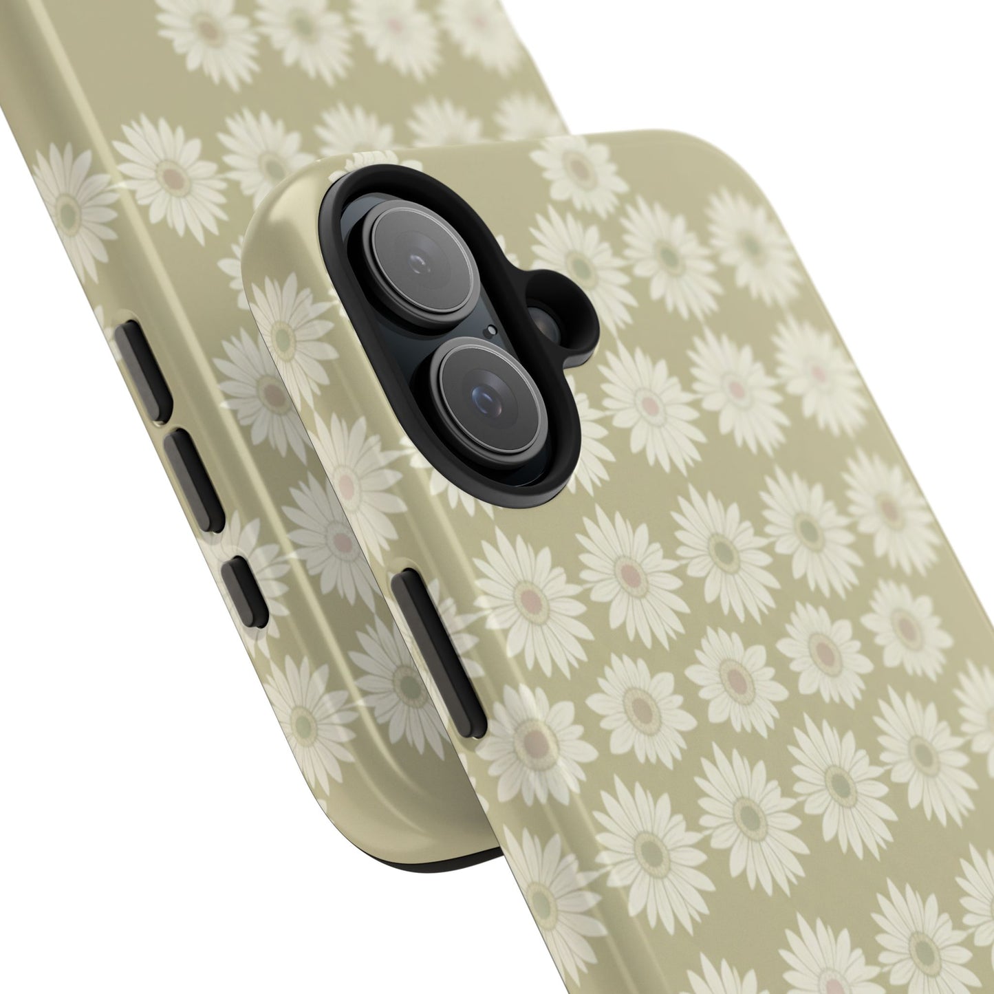 Daisy Pattern Tough Phone Case — Protective Floral iPhone Cover