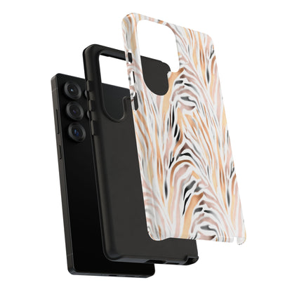 Tough Case — Neutral Watercolor Tiger Stripe Phone Case