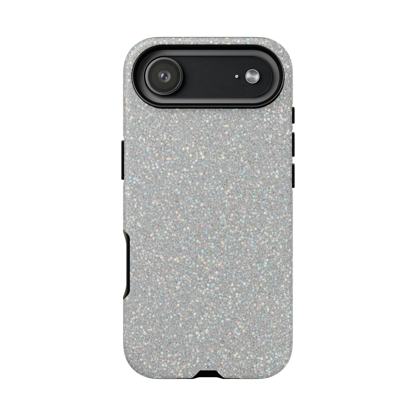 Glitter Silver Tough Phone Case — Sparkling Protective Phone Case