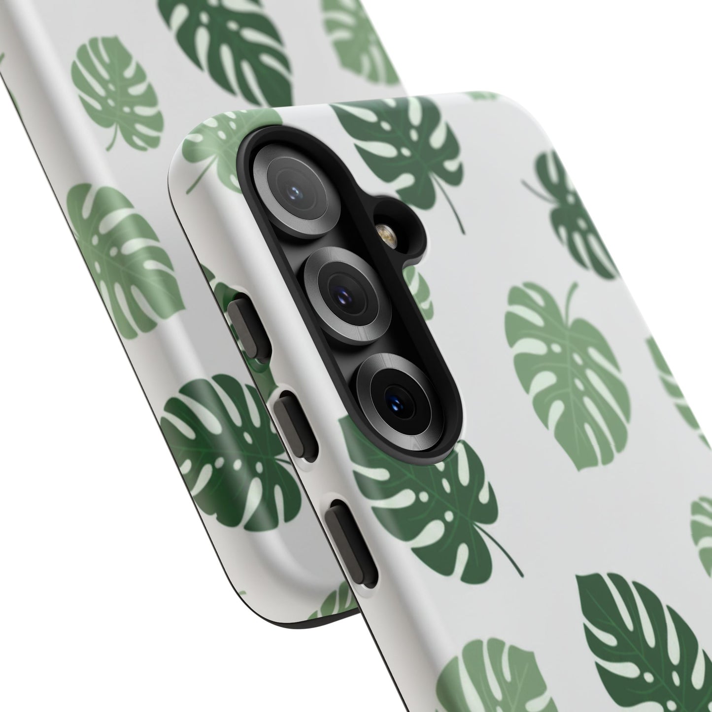 Monstera Leaf Phone Case — Tropical Green Pattern Tough Case