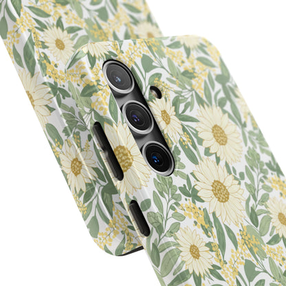 Daisy Meadow Tough Phone Case — Floral Protective Phone Cover