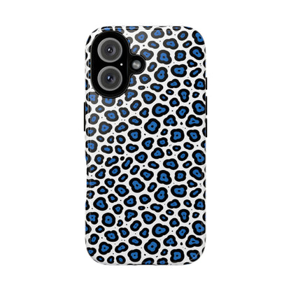 Blue Leopard Print Phone Case – Tough Protective Cover