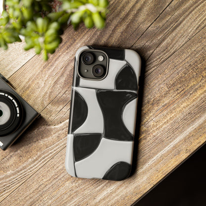 Black & White Abstract Pattern Tough Phone Case