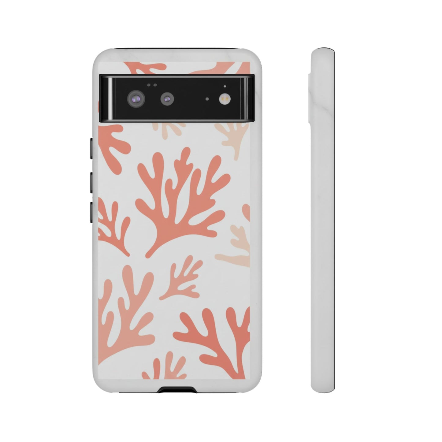 Coral Reef Pattern Tough Phone Case — Pink Beachy Protective Cover