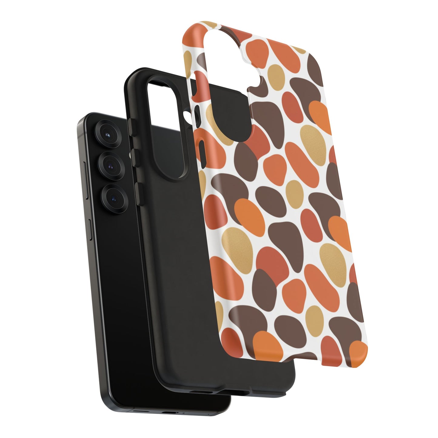 Phone Case — Retro Pebble Pattern in Warm Autumn Colors