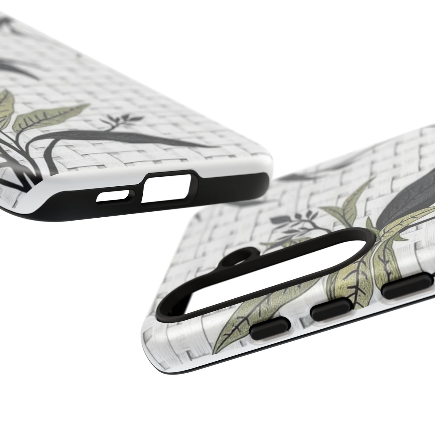 Floral Woven Tough Phone Case — Protective Botanical iPhone Cover