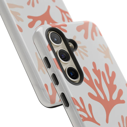 Coral Reef Pattern Tough Phone Case — Pink Beachy Protective Cover