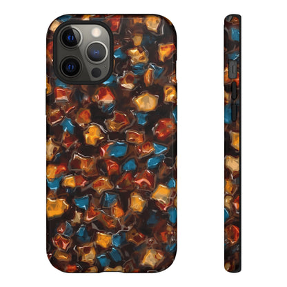 Phone Case - Amber Tortoiseshell Mosaic Protective Cover