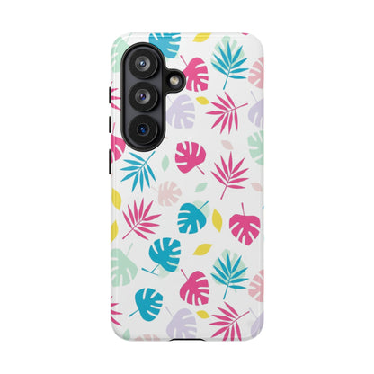 Tropical Leaf Phone Case — Colorful Pastel Monstera & Palm iPhone Case