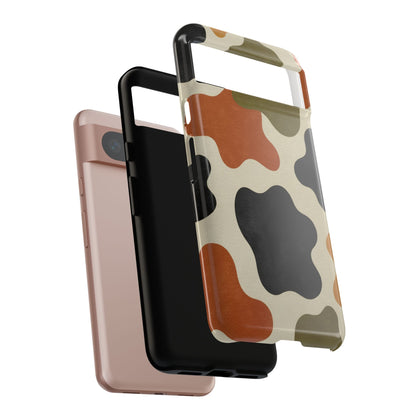 Retro Abstract Camouflage Phone Case — Earth Tone Tough Case