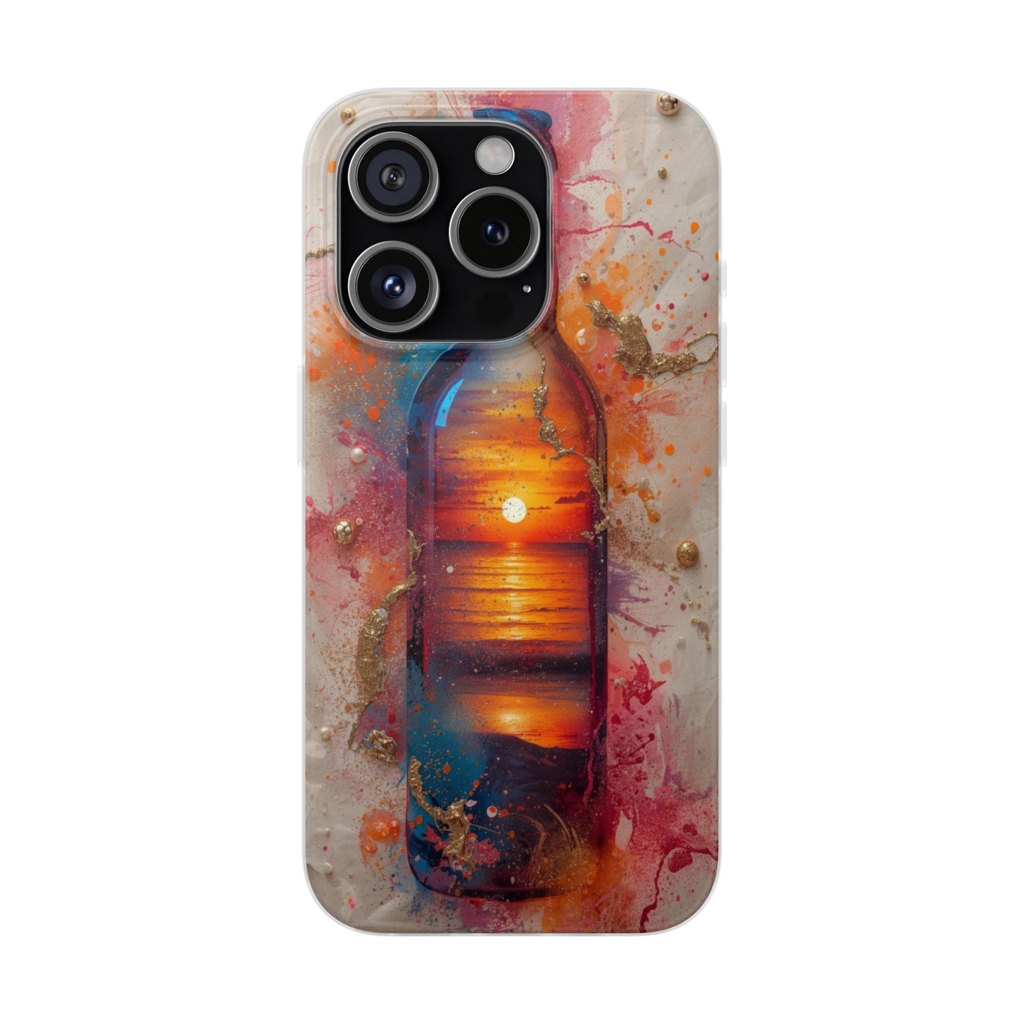Copy of Floral Holographic Phone Case — Iridescent Leaves & Flowers Flexi Case