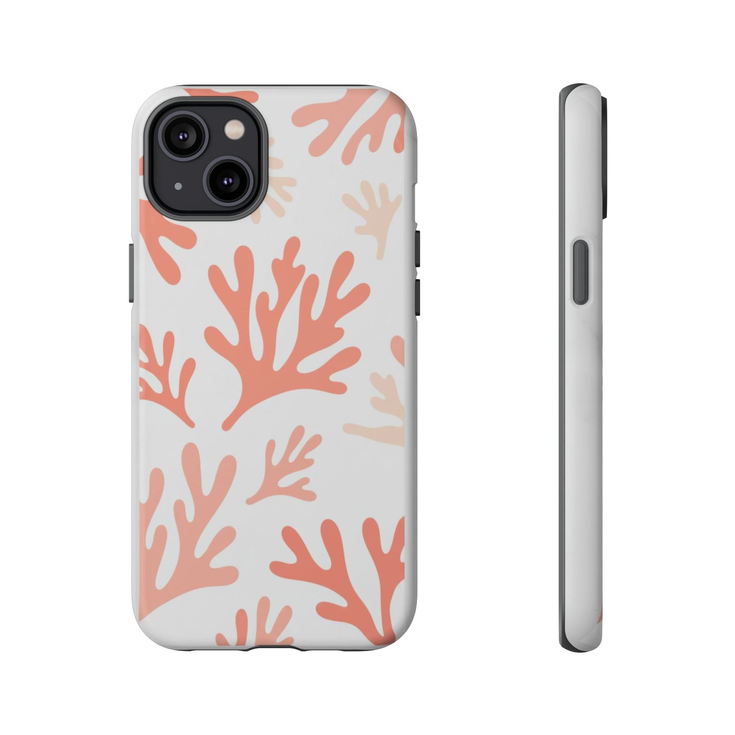 Coral Reef Pattern Tough Phone Case — Pink Beachy Protective Cover