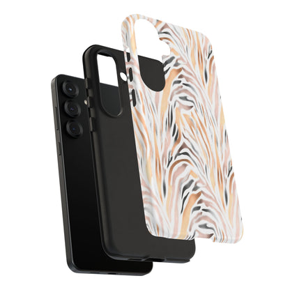 Tough Case — Neutral Watercolor Tiger Stripe Phone Case