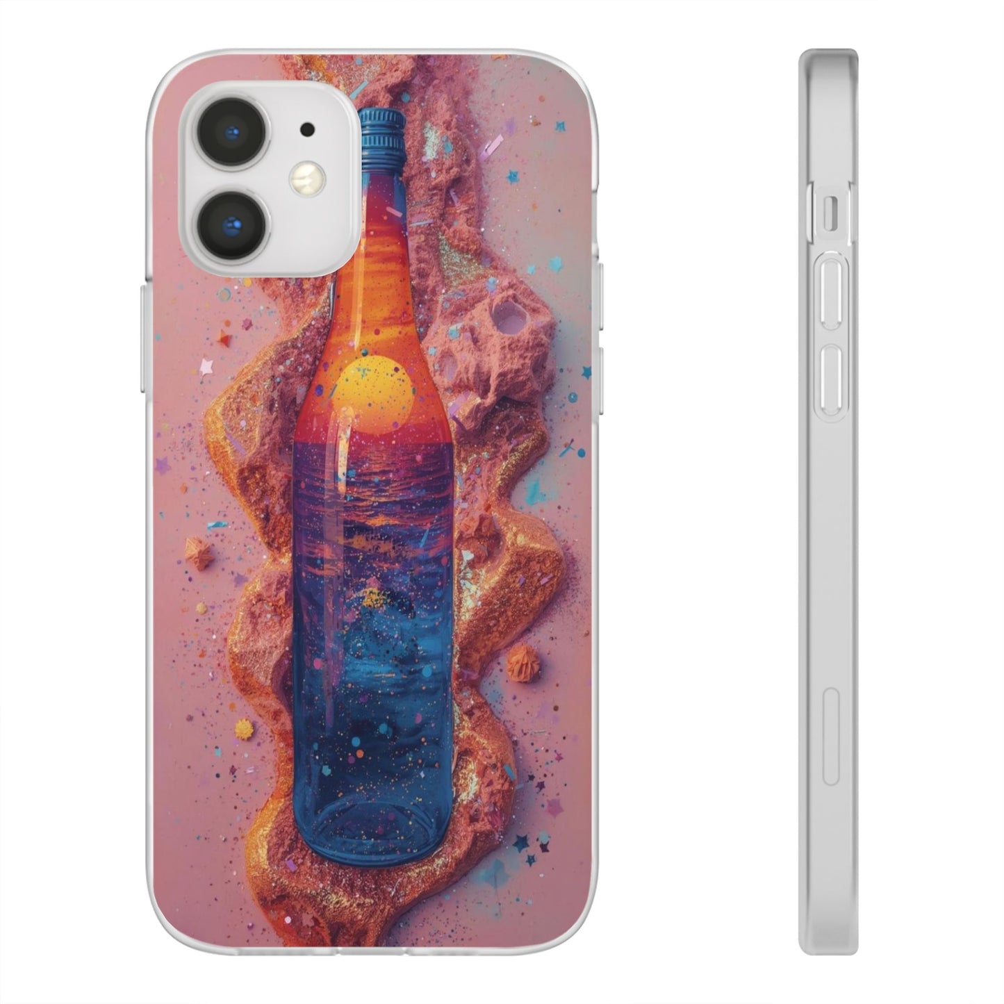 Phone Case — Surreal Sunset Bottle Art Flexible Protective Cover