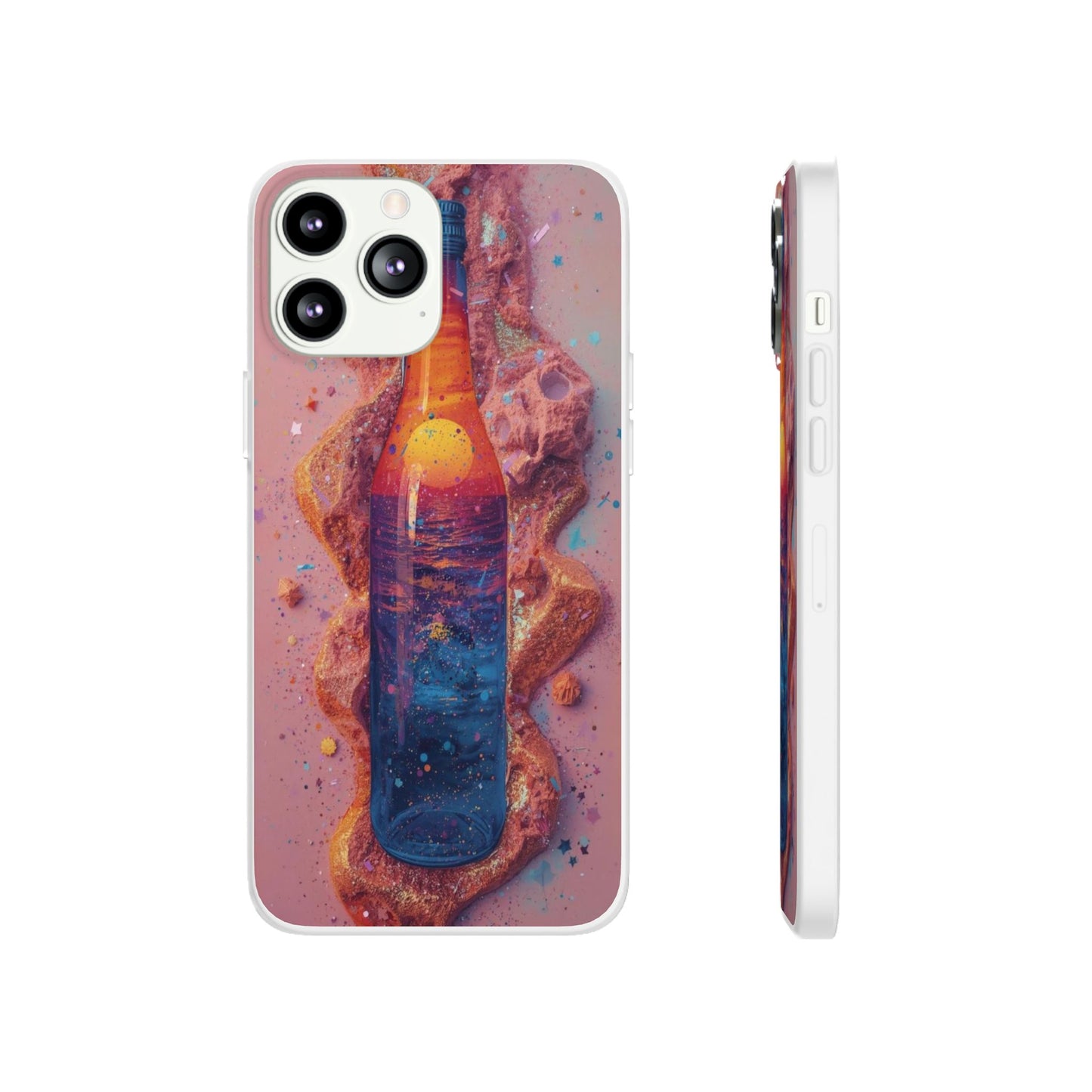 Phone Case — Surreal Sunset Bottle Art Flexible Protective Cover