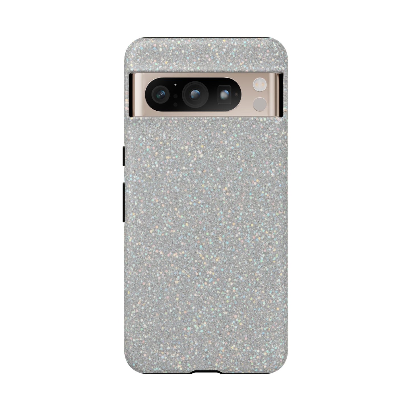 Glitter Silver Tough Phone Case — Sparkling Protective Phone Case